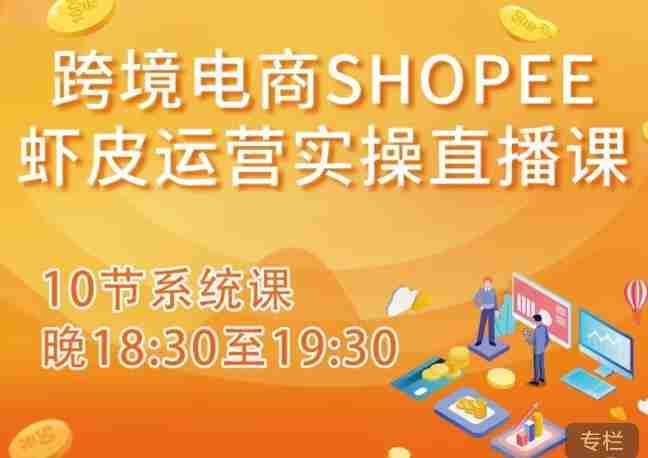 跨境电商Shopee虾皮运营实操直播课，从零开始学，入门到精通（10节系统课）