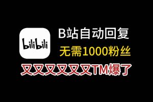 不需要1000粉丝也可以自动回复 最新版本 B站自动回复助手—非常好用