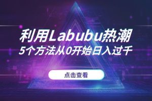 普通人也能抓住的风口：利用Labubu热潮，5个方法教你从0开始日入过千
