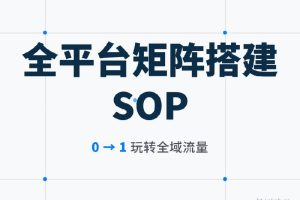 【保姆级】全平台矩阵搭建SOP：手把手教新手“省钱”布局，从0到1玩转全域流量