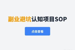 副业避坑认知项目SOP