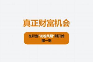 真正财富机会在识别“龙卷风期”刚开始那一刻
