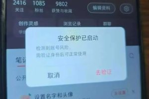 小红书账号实名认证问题